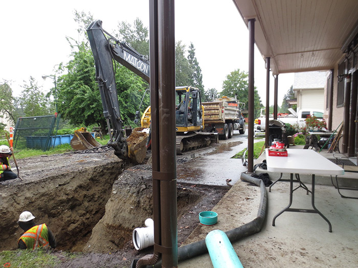 View of Construction truck at Riverview site