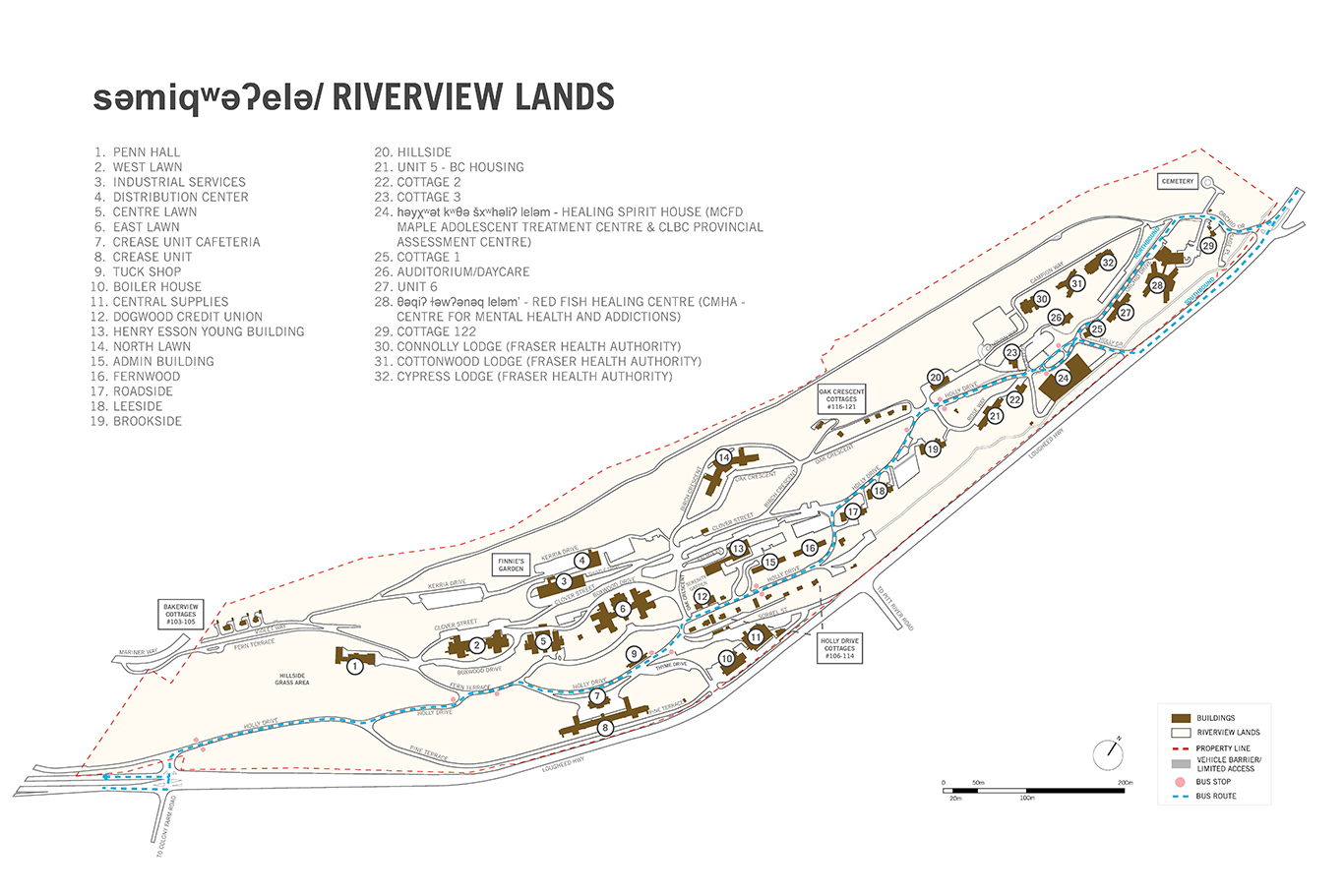 Map of Riverview lands