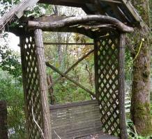 Wooden Bench at Finnies Garden